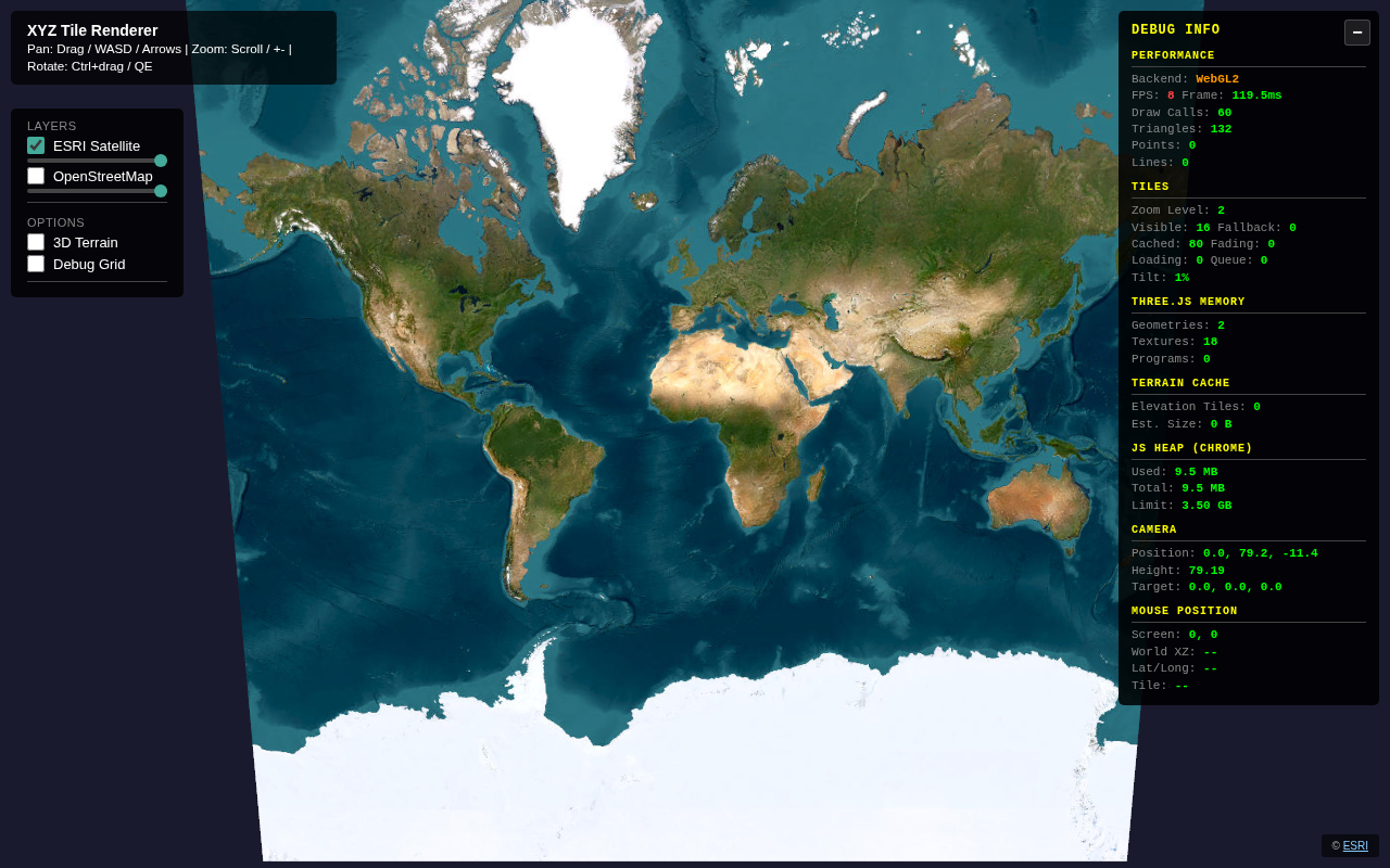 3D Globe Tile Viewer screenshot